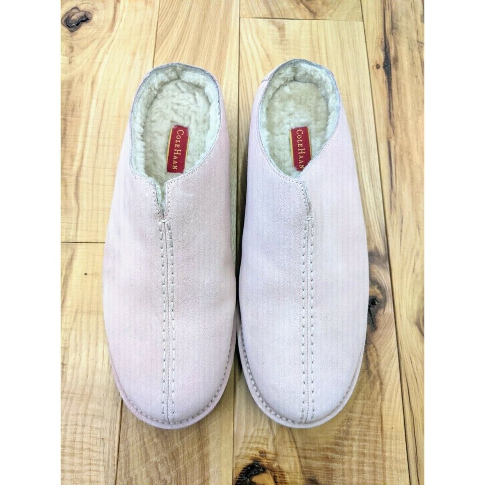 Cole Haan Women's Shearling Mules Pale Pink Size 8  EXCELLENT